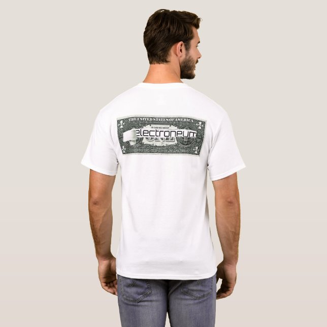 Electroneum ripped dollar bill T-Shirt (Back Full)