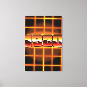 Electronic 1980 canvas print
