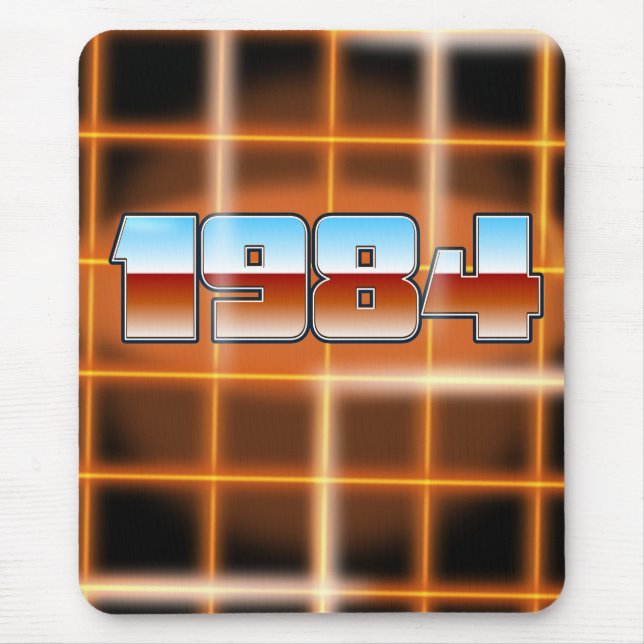 Electronic 1984 cartoon poster. mouse mat (Front)