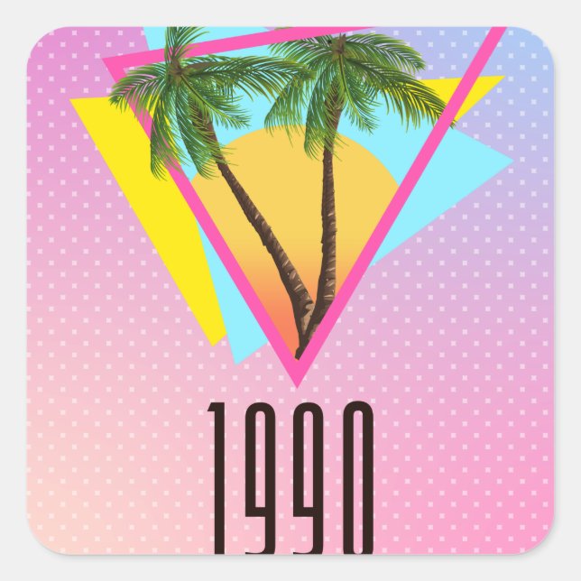 Electronic 1990 square sticker (Front)