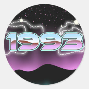 Electronic 1993 magnet classic round sticker