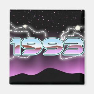 Electronic 1993 postcard keychain magnet