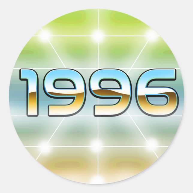 Electronic 1996 classic round sticker (Front)