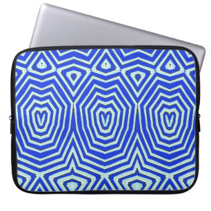 Electronic Bag, A chavron classic blue design  Laptop Sleeve