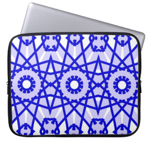 Electronic Bag, A vibrant classic blue pattern  La Laptop Sleeve