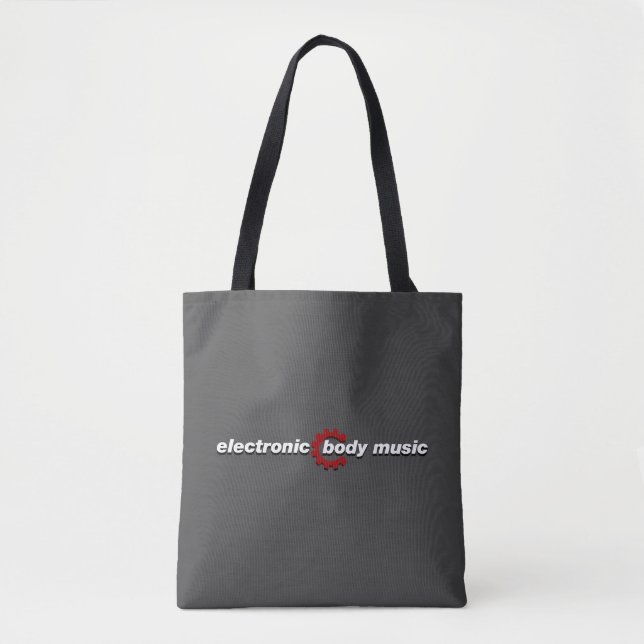 Electronic Body Music EBM lettering Tote Bag (Front)