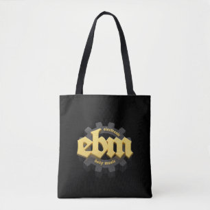 Electronic Body Music EBM lettering V3 Tote Bag