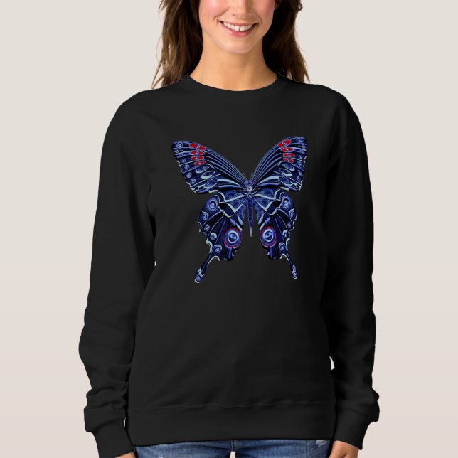 Electronic Butterfly Speaker Building Sound Freque Sweatshirt (Front)
