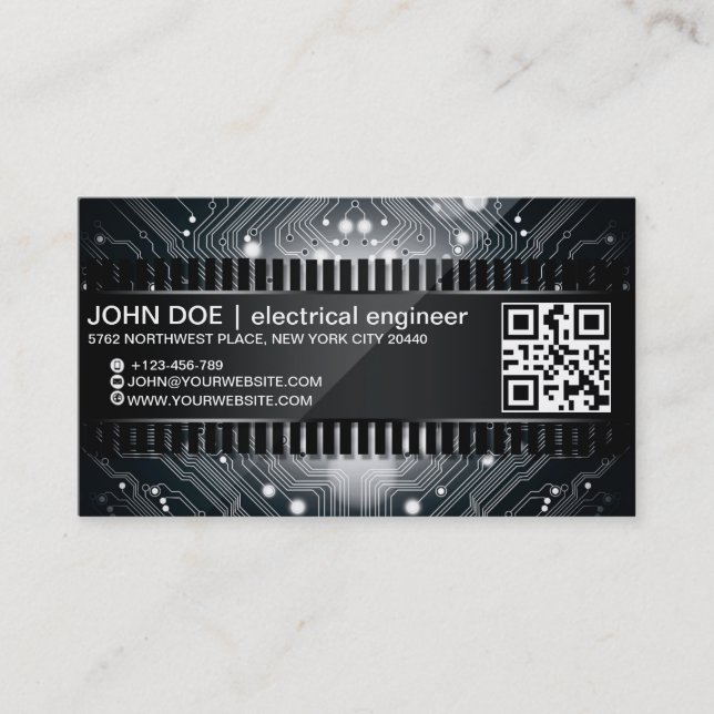 Electronic Chip Style Business Card (Front)