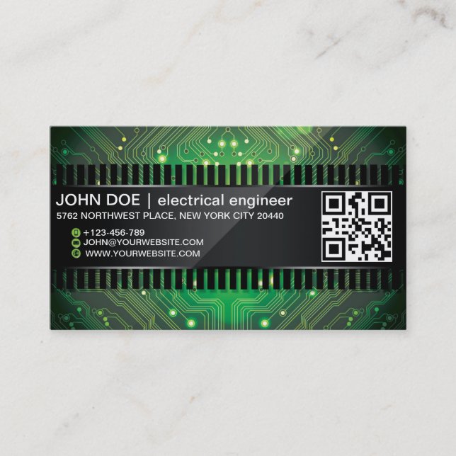 Electronic Chip Style Business Card (Front)