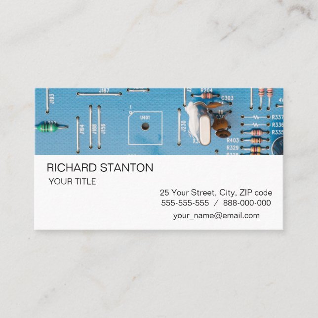 Electronic circuit board business card (Front)