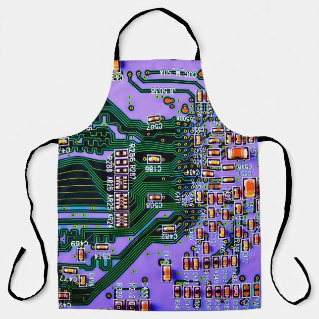 Electronic circuit board close up. background,boar apron (Front)