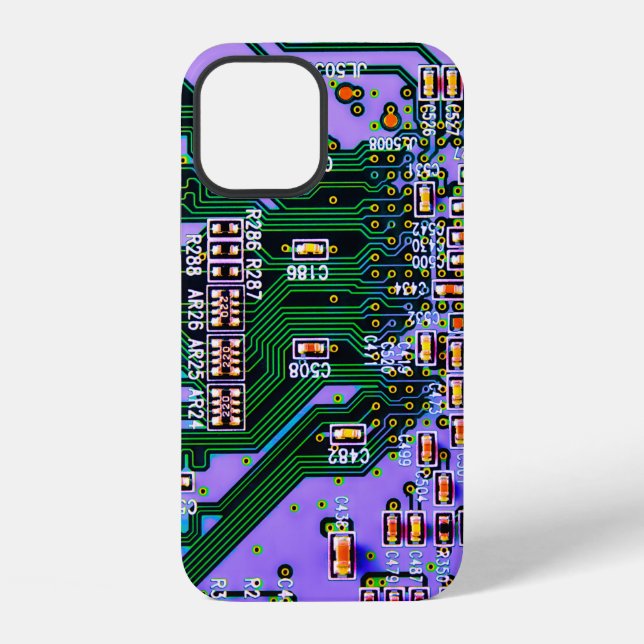 Electronic circuit board close up. background,boar iPhone case (Back)