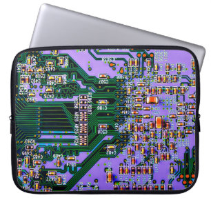 Electronic circuit board close up. background,boar laptop sleeve