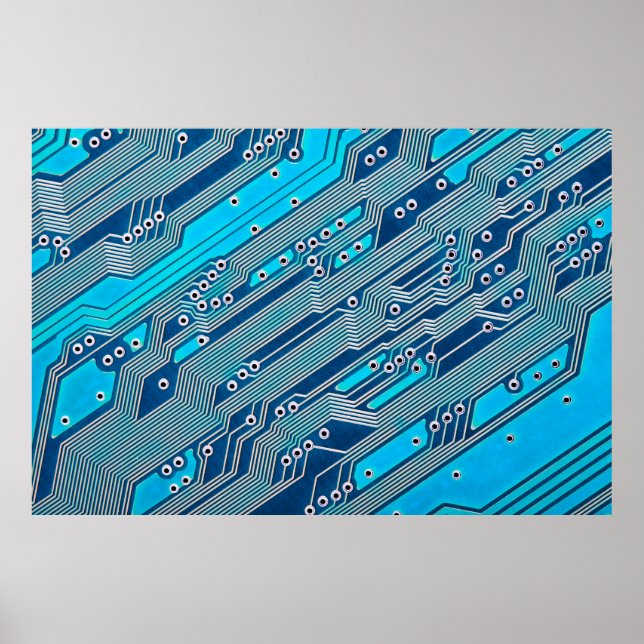 Electronic circuit board close up. circuit,board,b poster (Front)