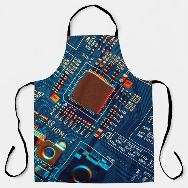 Electronic circuit board close up. electronic,micr apron (Front)