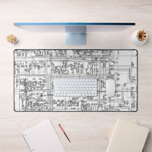 Electronic Circuit Schematic Diagram Symbols Desk Mat