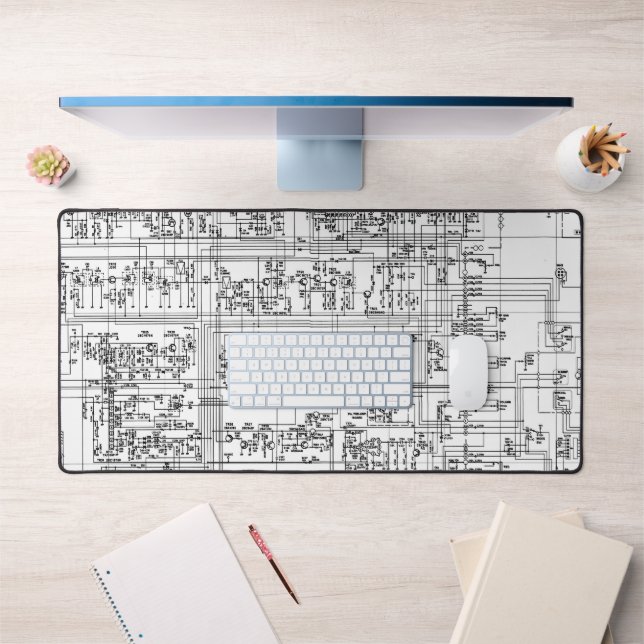  Electronic Circuit Schematic Diagram Symbols Desk Mat (Office 1)
