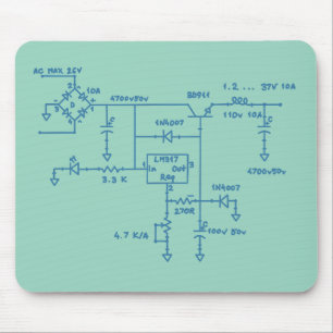 electronic circuit scheme technology blueprint gee mouse mat
