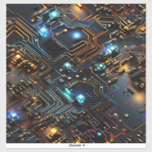 Electronic Circuit Vinyl Sticker