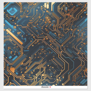 Electronic Circuit Vinyl Sticker