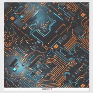 Electronic Circuit Vinyl Sticker