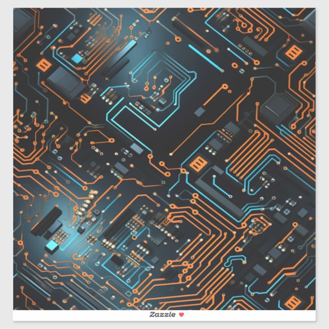 Electronic Circuit Vinyl Sticker (Sheet)