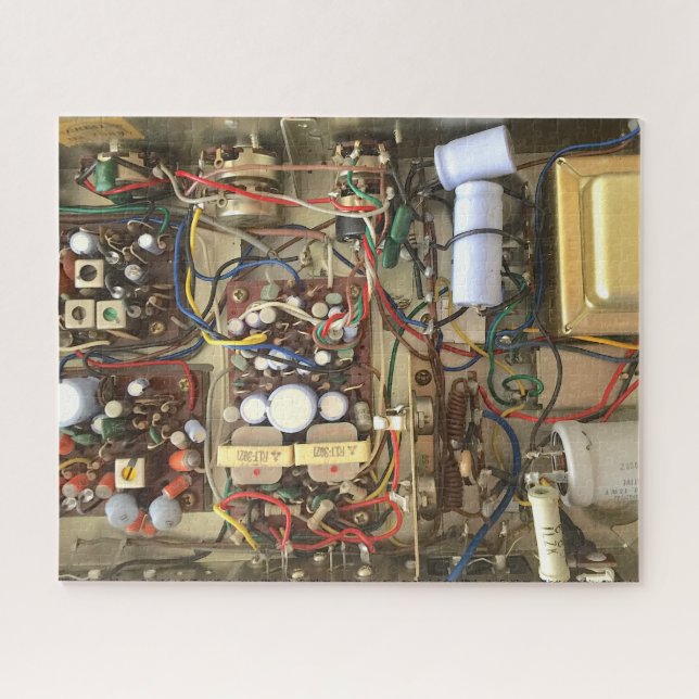 Electronic Circuitry of a 1960s Radio Photo Jigsaw Puzzle (Horizontal)