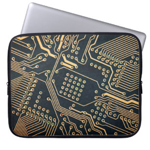 Electronic components, computer card close-up, dig laptop sleeve