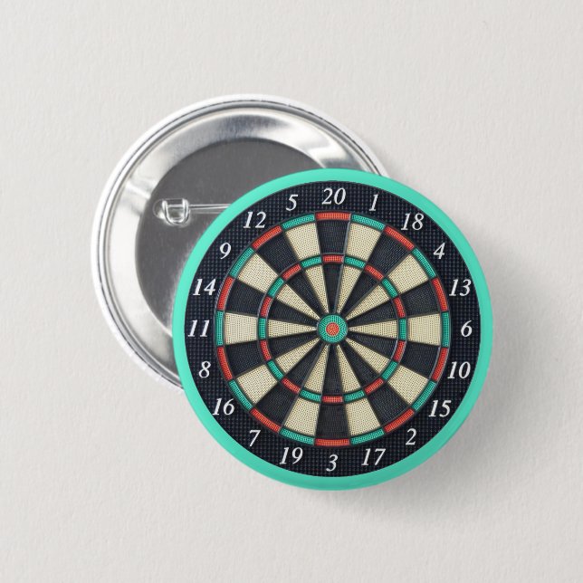 Electronic Dart Board 6 Cm Round Badge (Front & Back)