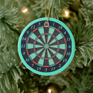 Electronic Dart Board Ceramic Tree Decoration