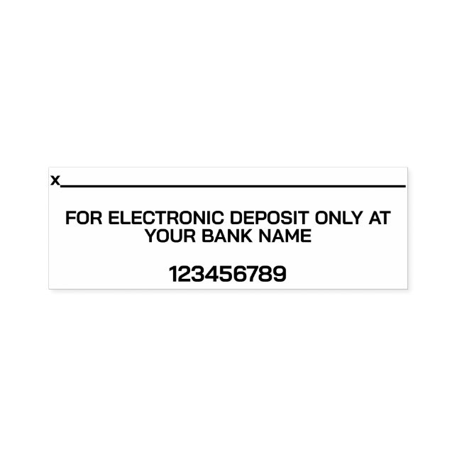  ELECTRONIC DEPOSIT ONLY PERSONAL BANK ENDORSEMENT SELF-INKING STAMP (Design)