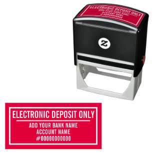 Electronic Deposit Only Self-inking Stamp
