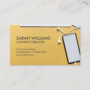 Electronic Desktop Workspace Background Business Card