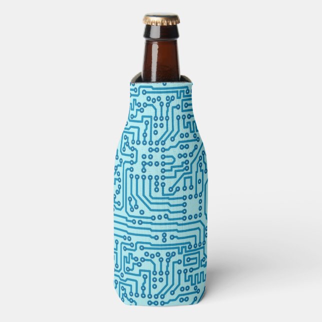 Electronic Digital Circuit Board Bottle Cooler (Bottle Front)