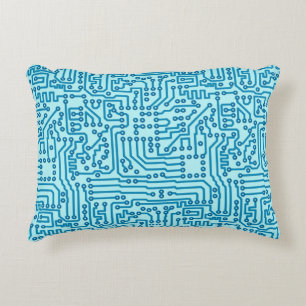 Electronic Digital Circuit Board Decorative Cushion