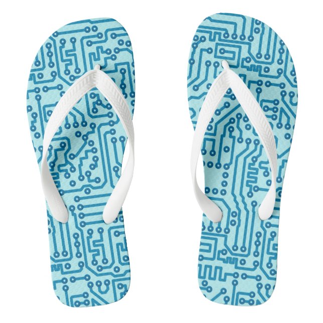 Electronic Digital Circuit Board Flip Flops (Footbed)