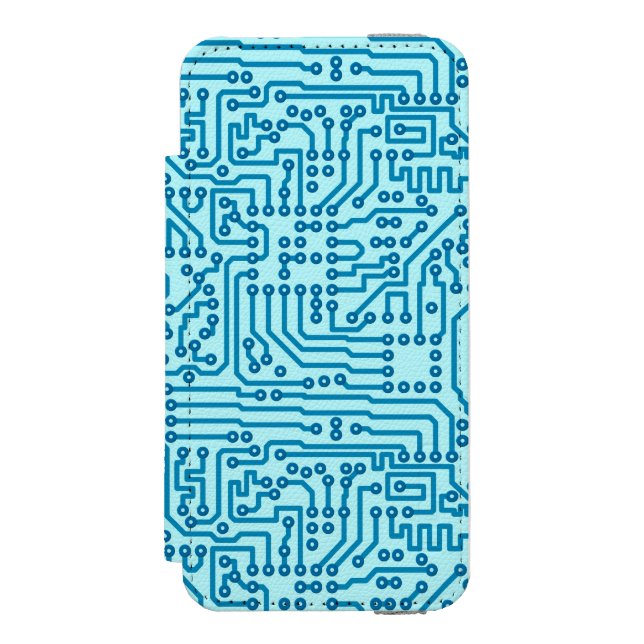 Electronic Digital Circuit Board Incipio iPhone Wallet Case (Folio Front)