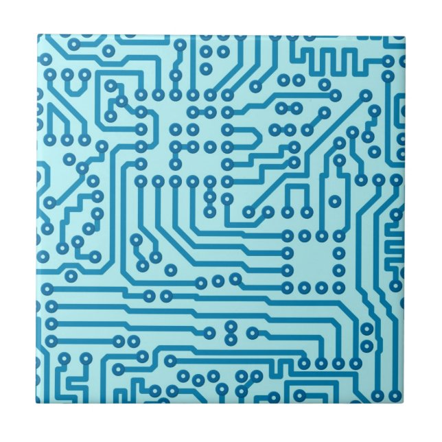 Electronic Digital Circuit Board Tile (Front)