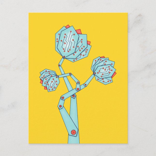 Electronic Flowers Women In STEM Postcard (Front)