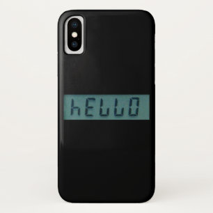 Electronic Hello Display Message iPhone X Case
