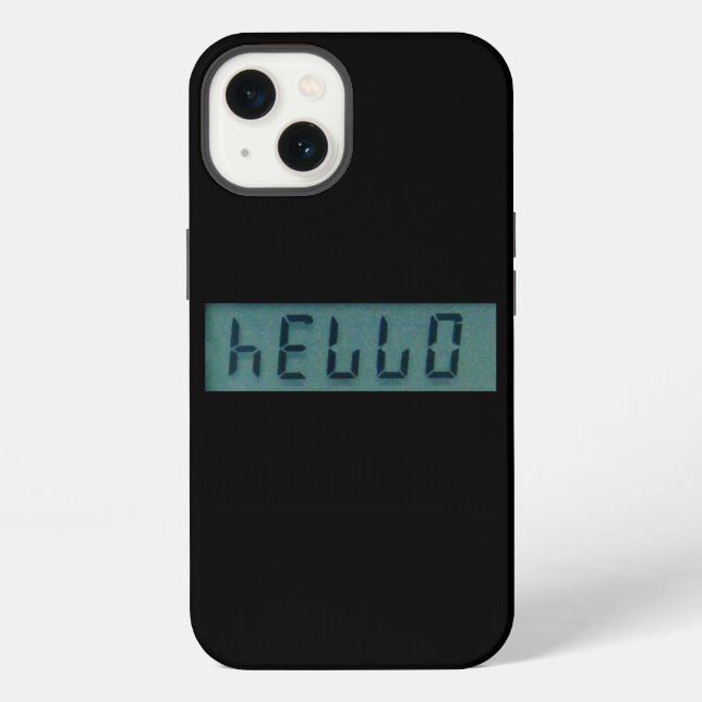 Electronic Hello Display Message iPhone Case (Back)