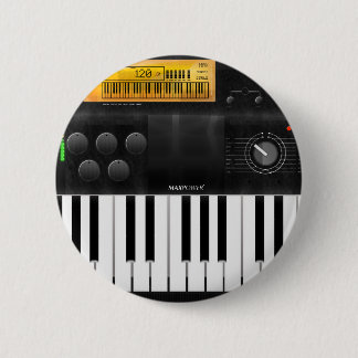 Electronic Keyboard 6 Cm Round Badge