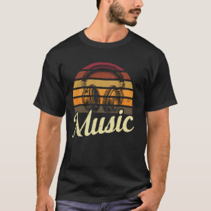 Electronic Music Lover DJ Retro Headphones T-Shirt