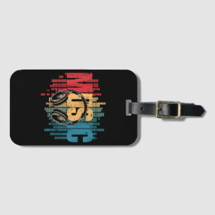 Electronic Music Lover DJ Vintage Headphones Luggage Tag