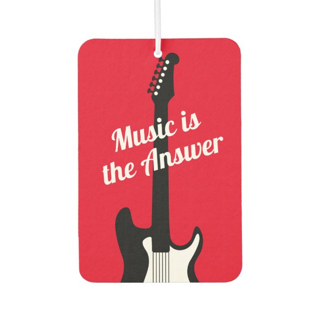 Electronic rock guitar custom music quote car car air freshener (Front)