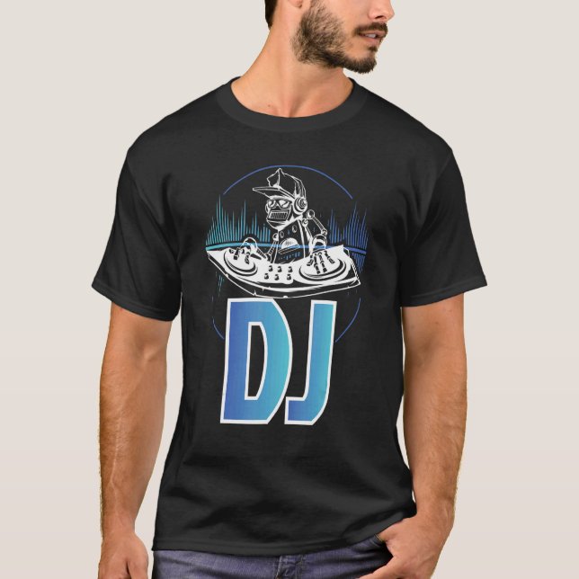 Electronic Visualiser Turntables Cool Dj Diskjocke T-Shirt (Front)