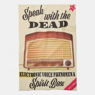 Electronic voice phenomenon Ghost hunting Ad. Tea Towel