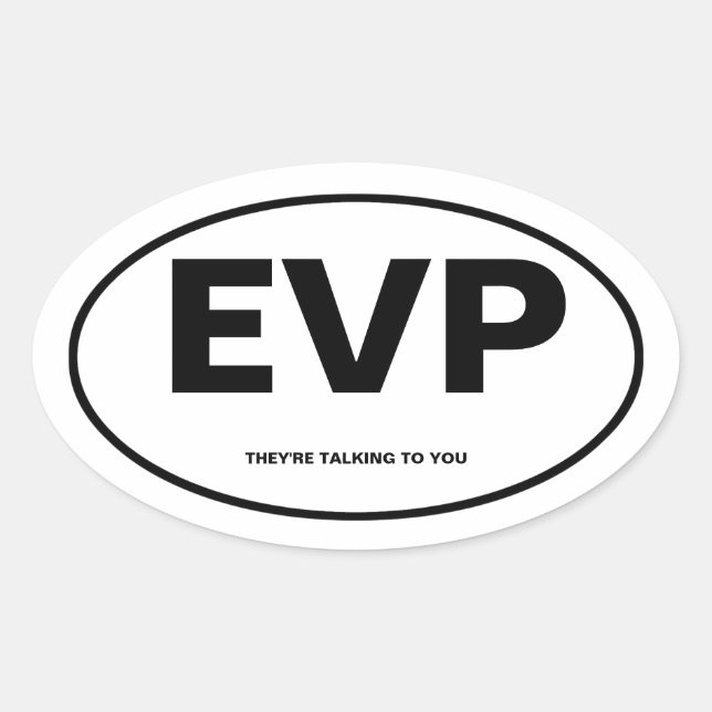 Electronic Voice Phenomona Oval Sticker (Front)