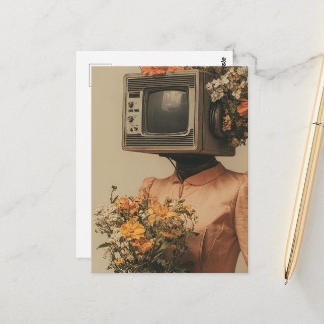 Electronic Woman  Postcard (Front/Back In Situ)